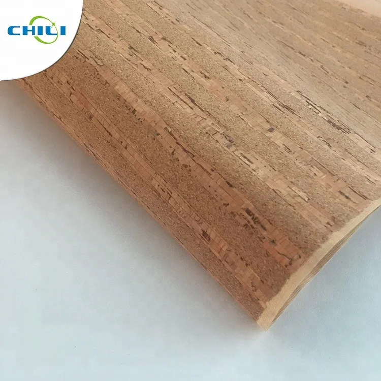 Eco friendly waterproof high quality wooden natural cork PU shoe leather fabric