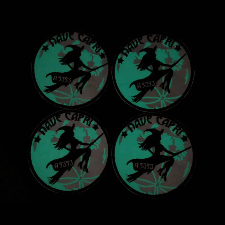 Fashion selection at factory price glow in the dark patches embroidery