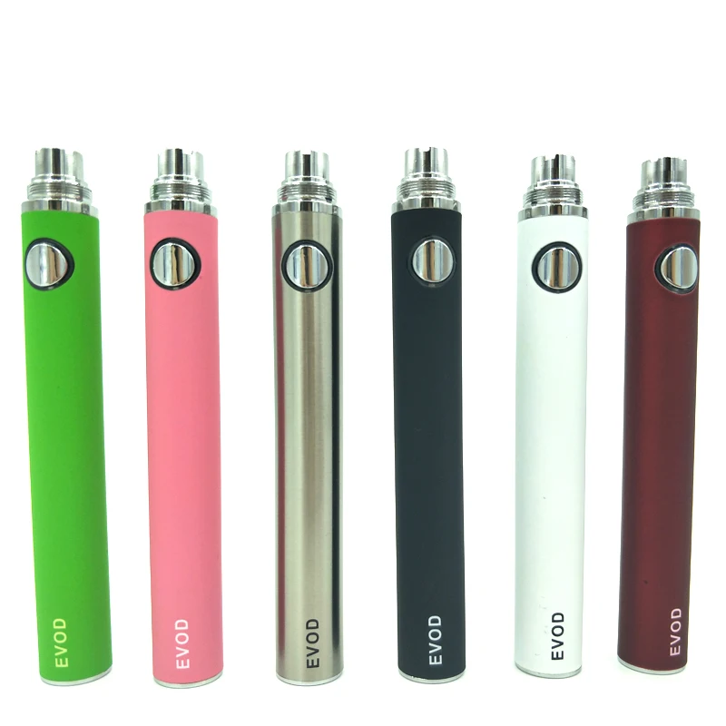 2019 Vaporizer Good Quality Vape pen Battery 510 Thread EVOD 650 mAh,1100MAH Rechargeable Battery can with Charger