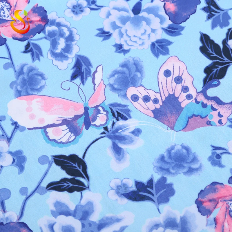 
Custom Printed 100% Cotton Sateen Fabric For Women Dress 