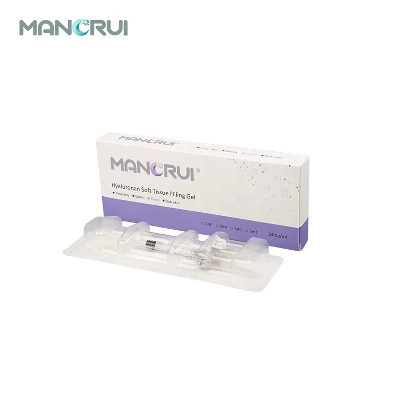 Оптовая продажа уход за кожей лица продукт крест-связаны гиалуроновой кислоты дермальный наполнитель 1 мл