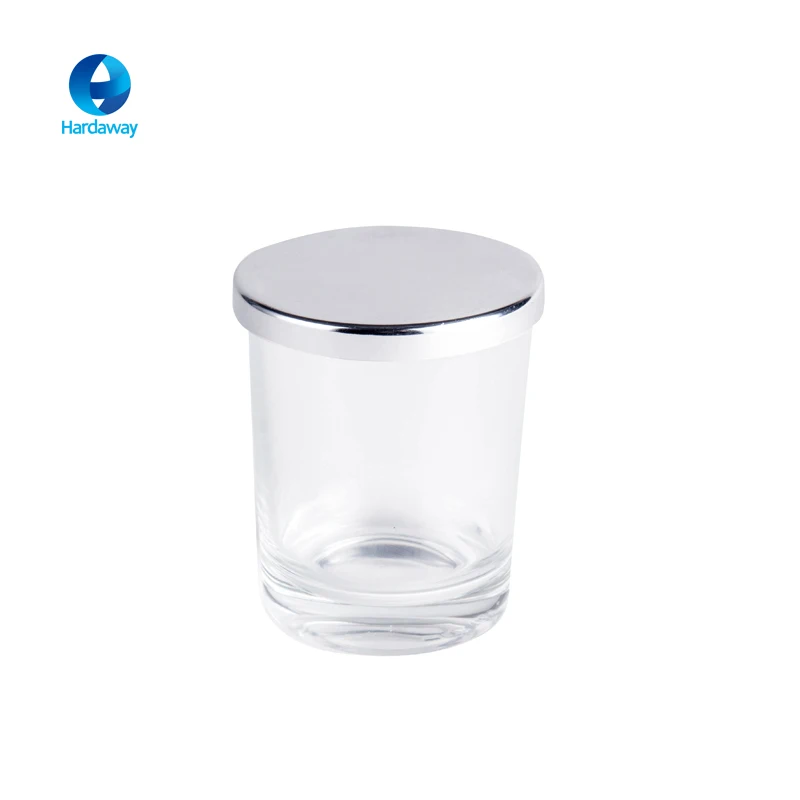 Wholesale Empty Glass Candle Jar Containers with  Aluminium Lids