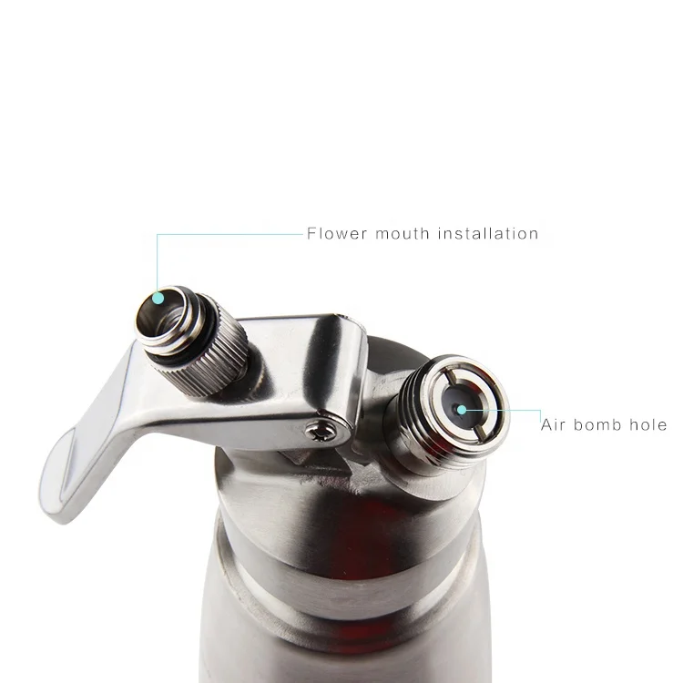 Подгонянные сладкие десертные Инструменты 500 мл из нержавеющей стали взбитые сливки диспенсер 1 пинт крем взбивание с 3х стилей сопла