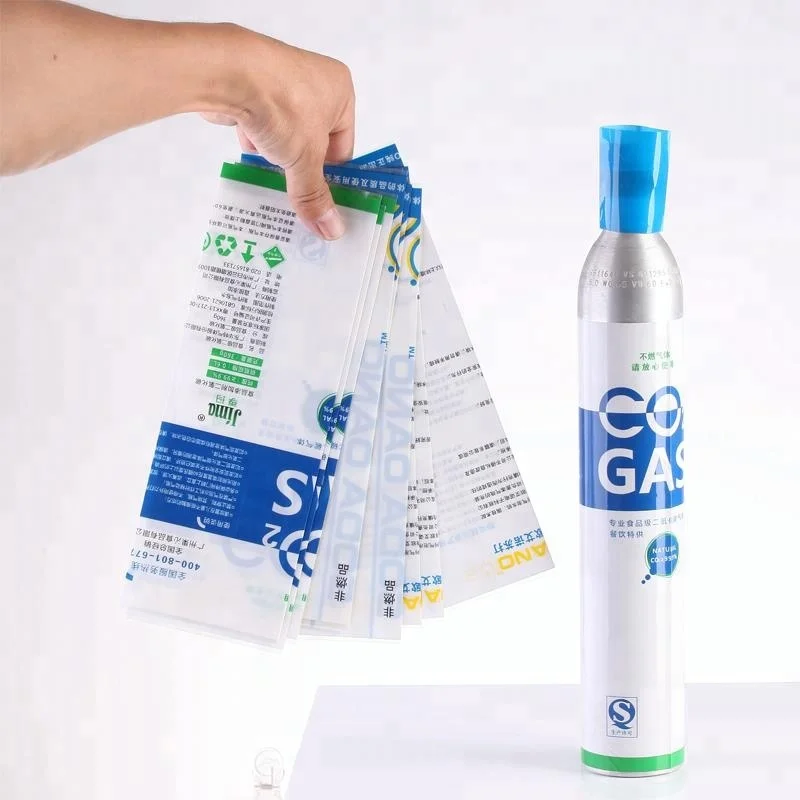 co2 gas cylinder for soda maker shrink label sleeve