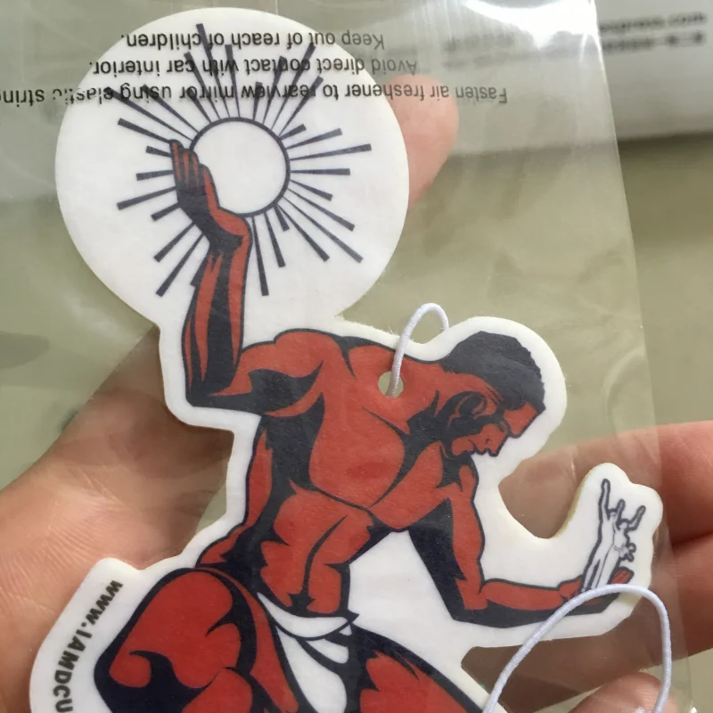 cheaper paper scented car air freshener with custom unique shape high quality perfume card