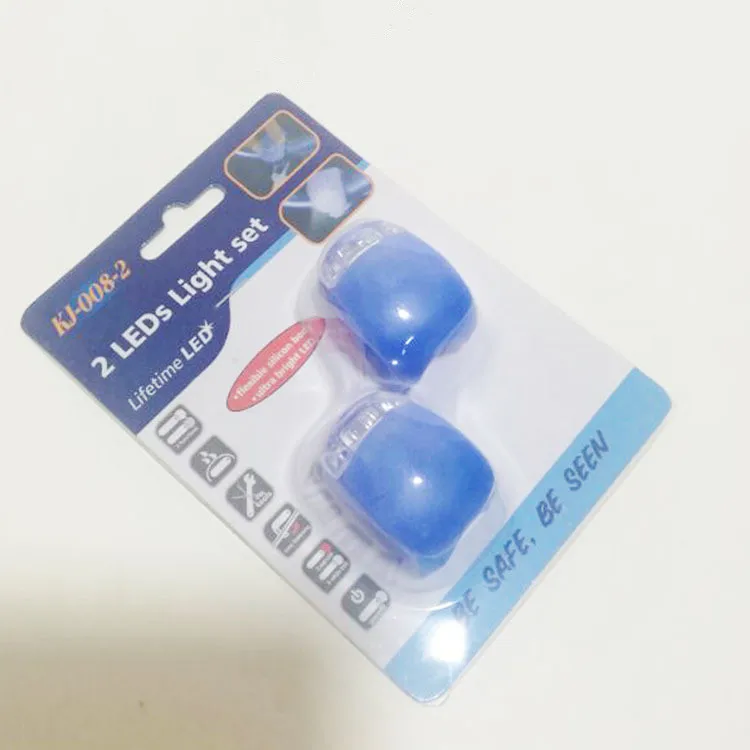 YOUME LED Bike Lights Silicone Bicycle Light Head Front Rear Wheel Flash Lamp Waterproof Cycling Front LED Light With Battery