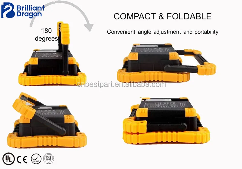 4400mAh 10W COB LED Work LIght Inspection Light for Car Truck Camping Construction Emergency Use with Power Bank function