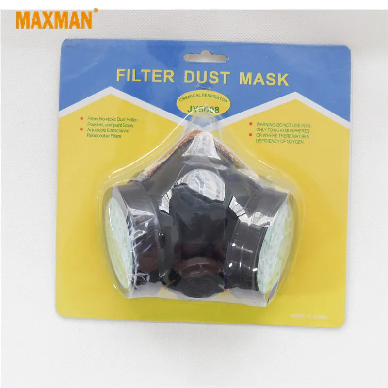 
Silicone Half Facepiece Gas Mask Reusable Respirator 