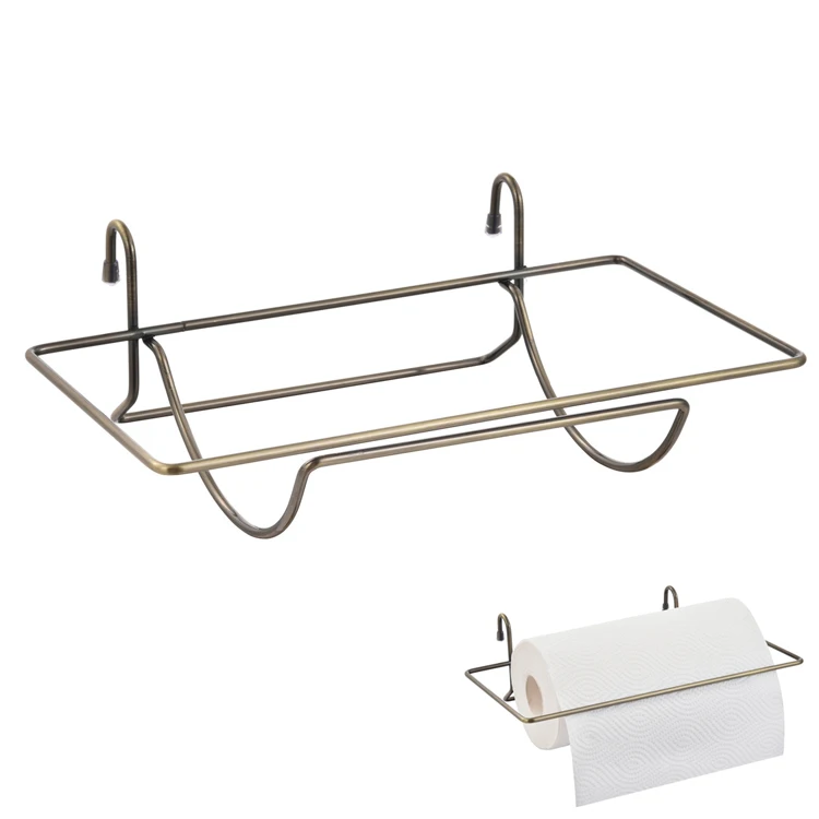 Metal Steel Wire Over The Tank Toilet Tissue Paper Roll Holder Dispenser and Reserve for Bathroom Storage and Organization