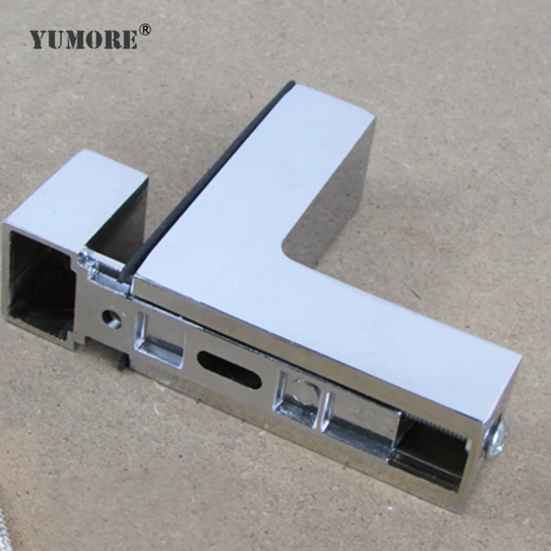 F-shaped low price customizing zinc alloy jars wall mounted glass shelf clamp