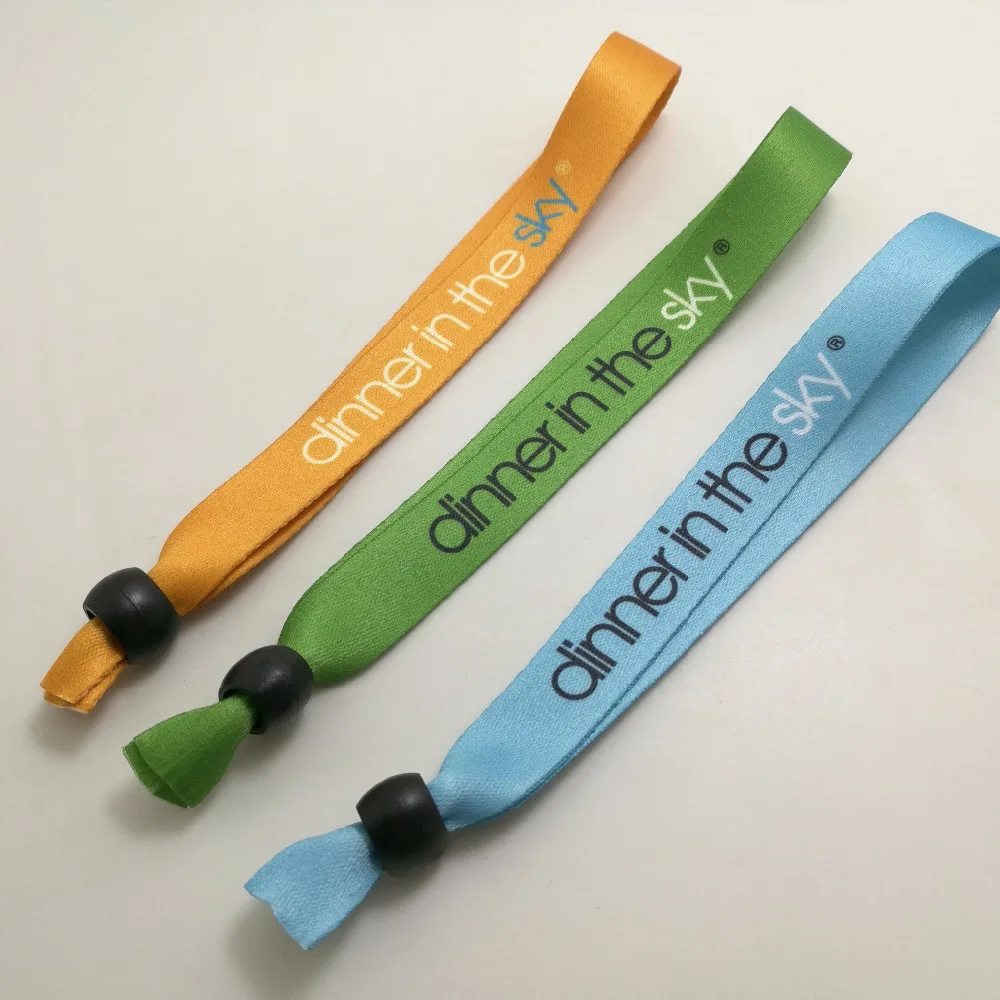 colorful festival fabric wristband with barrel lock for events promotion gift