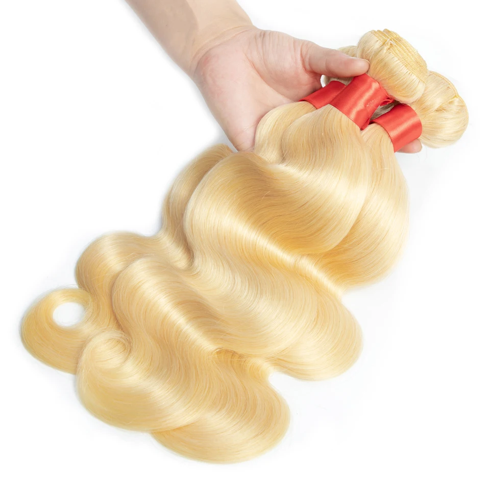 
Оптовые поставщики Henan, натуральные человеческие волосы с выравненной кутикулой, 613 светлый цвет 