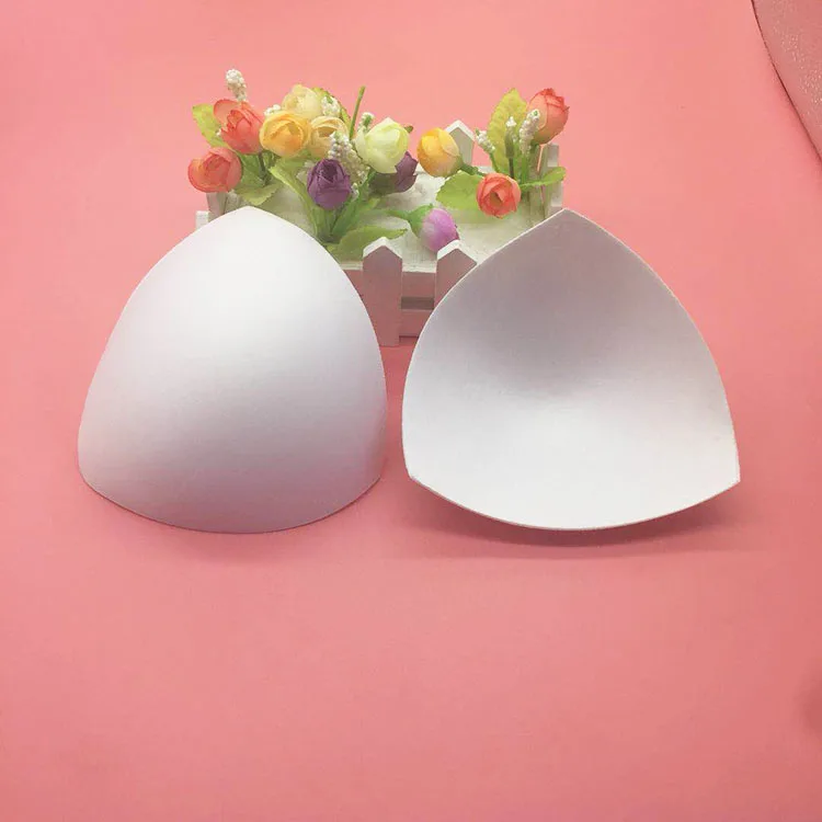 2019 Triangle Breathable Bra Foam Cup White Sportswear Push Up Bra Cup Insert