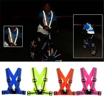 Arm Band Luminous Reflective Belt Straps Safety Snap Wrap For Outdoor Sports