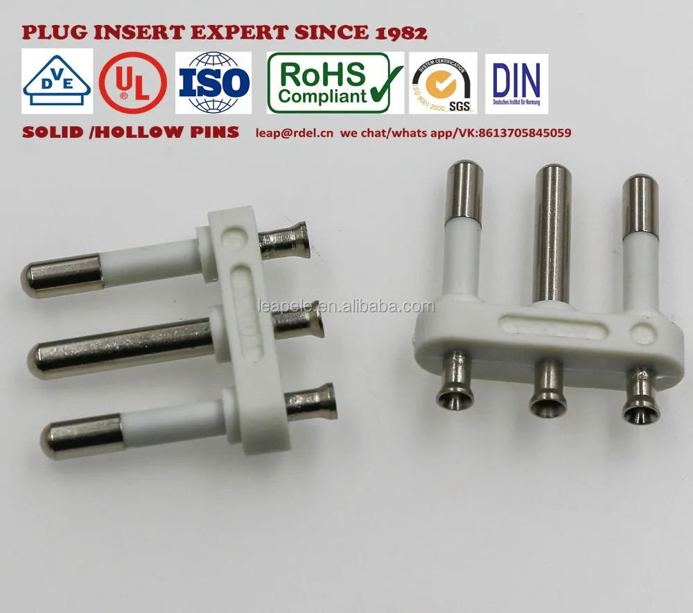 Italy 3 Pins Electrical Plug insert/IMQ AC power plug insert TY-0091 SCREWS