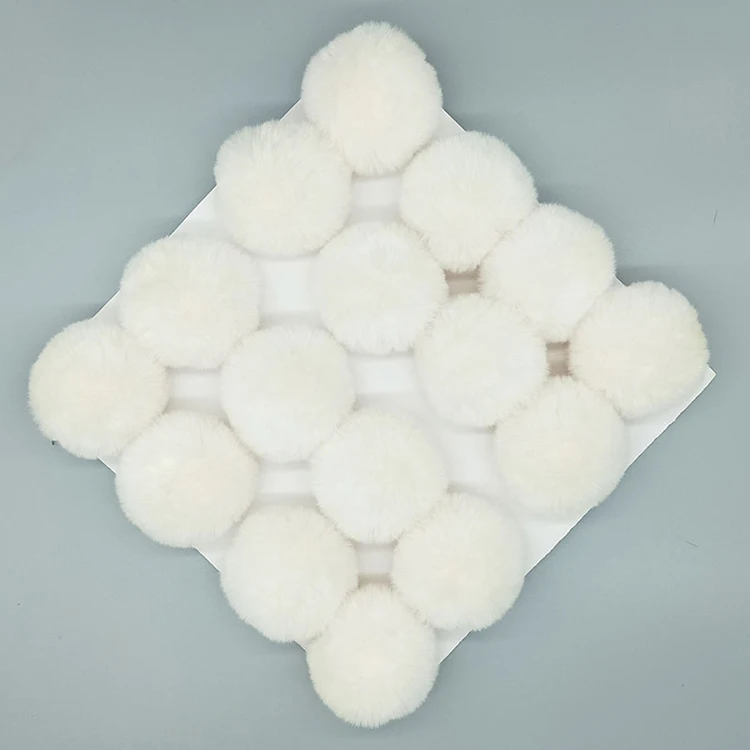 Оптовая продажа с фабрики, подвеска для сумки, пушистый миниатюрный шар из искусственного меха кролика рекс