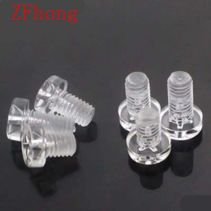 m3 m4 m5 m6 Phillipe Cross Transparent Plastic Bolt Screw with Nut