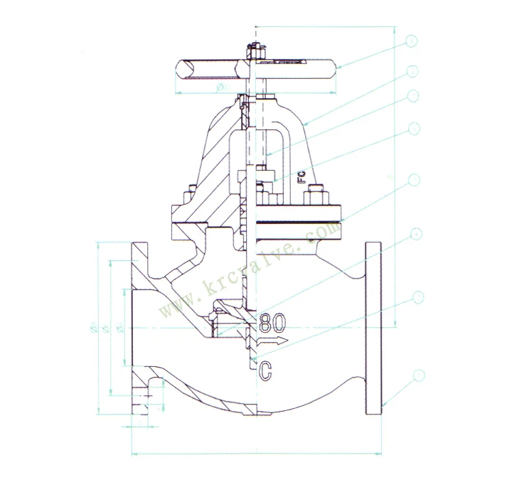 Good quality JIS marine check valve F7377 globe type