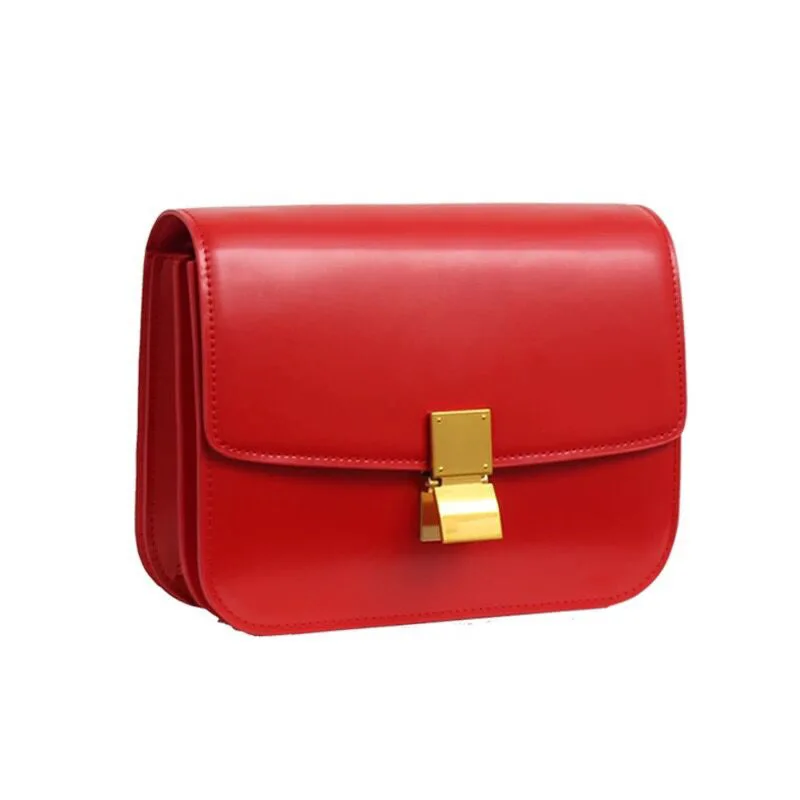 Guangzhou factory fashion box single shoulder bag new style fashion premium genuine leather crossbody bag wholesale