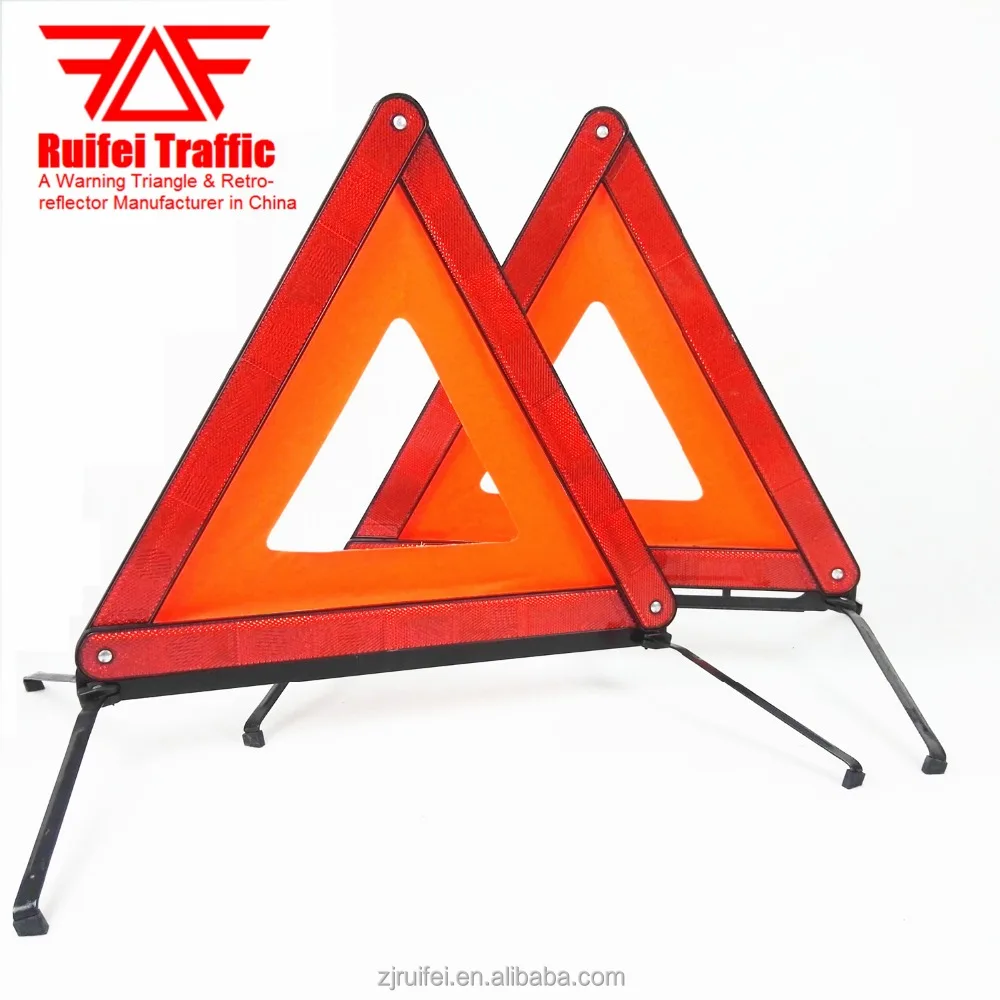 E-mark Approved High Reflective Emergency Roadside Early Warning Triangle for Europe