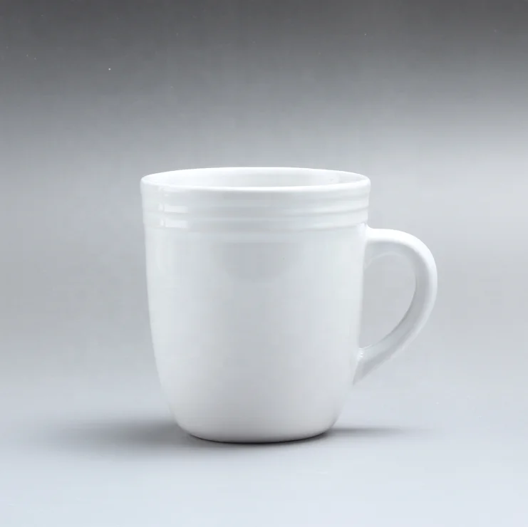 Рекламная кофейная кружка с сублимационным логотипом белая керамическая