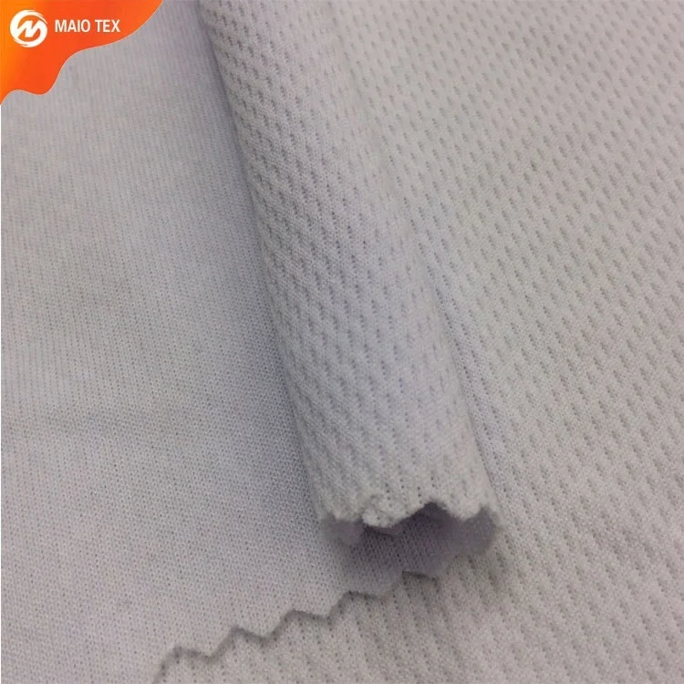 
75D jersey 100% Polyester Moisture Wicking Birdseye mesh Double Knit Fabric 