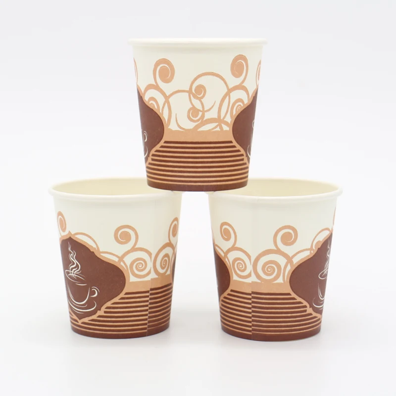 
China 8oz Beverage Use And PE Coated Paper Material Disposable Single Wall Cup For Coffee 