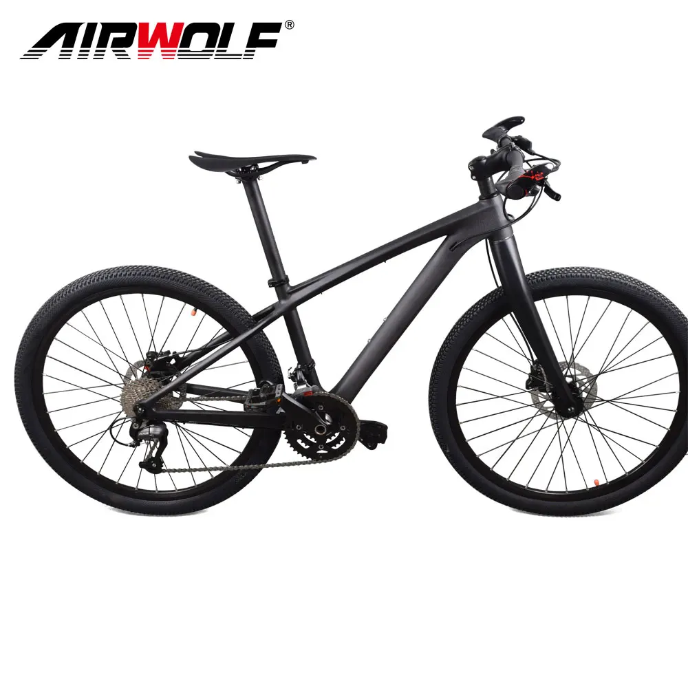 Airwolf New Carbon MTB Bike 26er Carbon mountain bicycle with SH1MANO M370 GroupSet Disc Brake for kids/woman carbon bicicleta