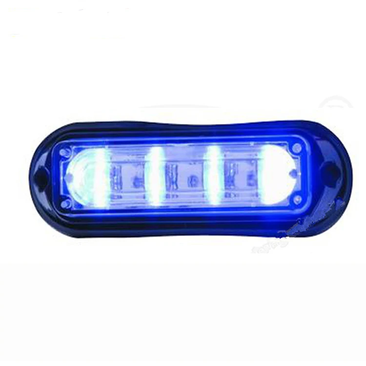 High bright 3w led lamp 9V 30V blue warning grill light head for ambulance