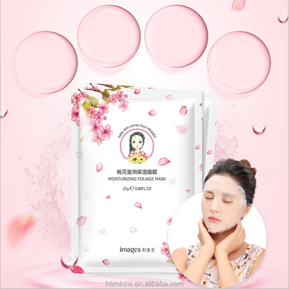 Super Natural Peach Hydrating Facial Mask peach bright Peach Blossom Silk Facial Mask with whitening & Anti-wrinkle effect