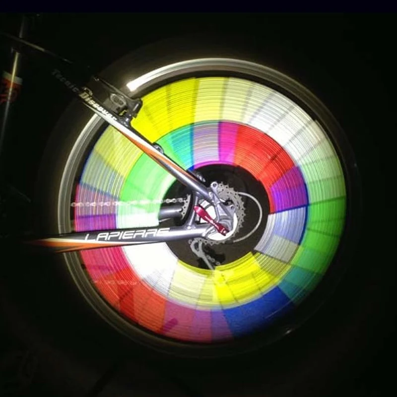 2018 new arrival Bicycle spokes fluorescence light reflective tube clip bike wheel rim cycling warning accessories