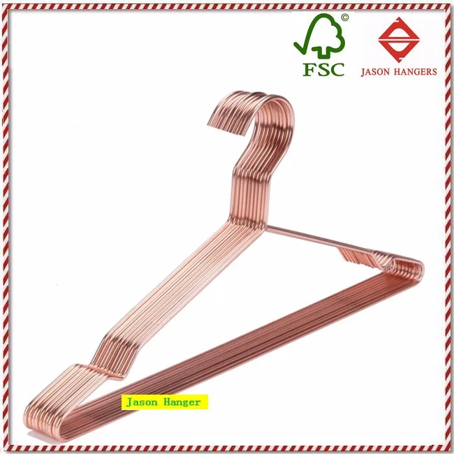 MH086 под заказ розовое золото металлическая медная проволока вешалка для одежды с зажимами