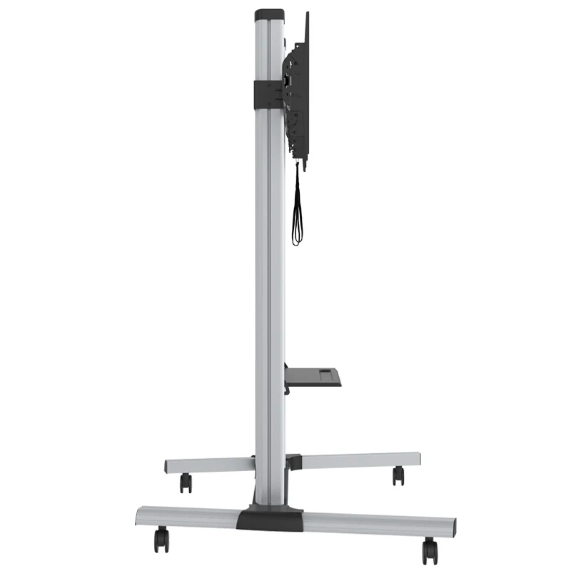 Video conference/dual screens mobile TV carts with wheels