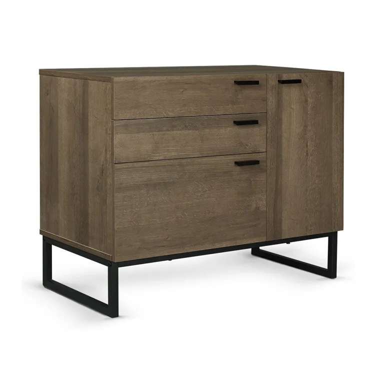 Cheap metal  frame wooden storage cabinet