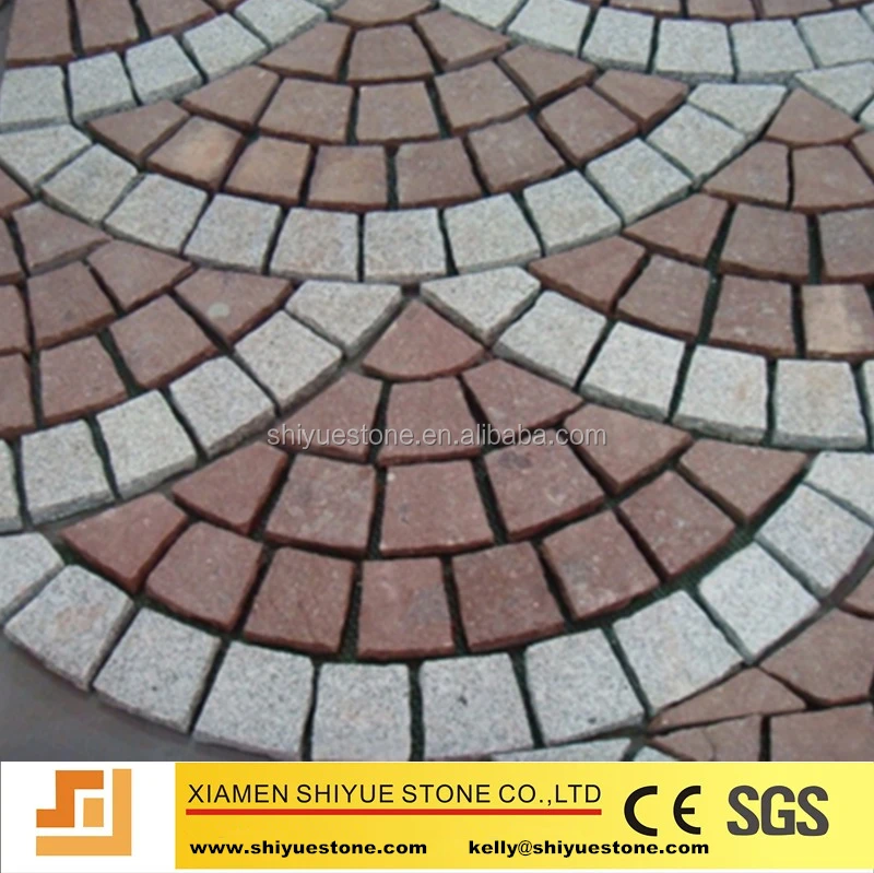 Гранитный куб с узорами вентилятора для компаса, брусчатка