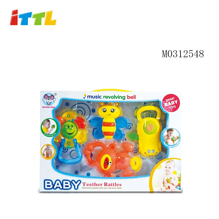 
Cute baby rattles new baby teether rattle set toys 