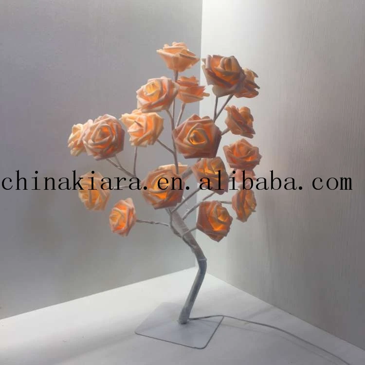 Home Wedding Decoration Led Rose tree Lamp Desk Top Rose Tree Night Light
