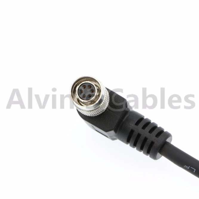 Basler Hirose 6 pin Right Angle HRS HR10A-7P-6S Open Twisted Power I/O Cable