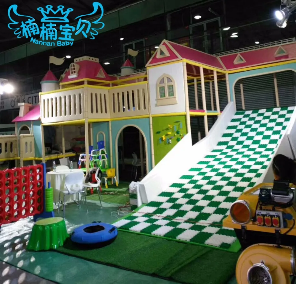 
Nannan New kids Indoor Playground Dry Ski For Snow Slope Plastic Tiles Slide 