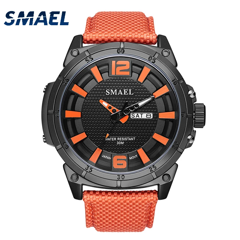 Nylon leather band SL1316  al fajr logo custom  dial smael watch