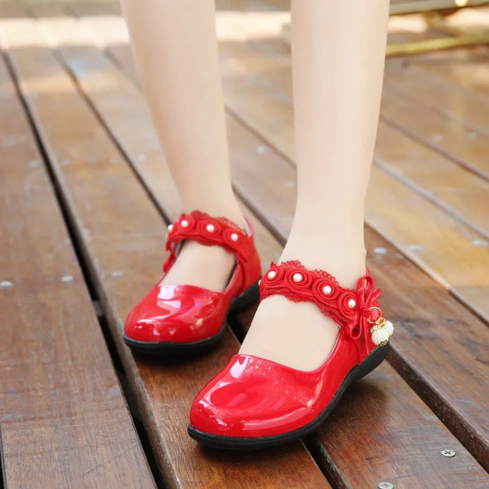 
Beautiful Girls Shoes China Factory Dress Shoes Kids Princess Shoes 
