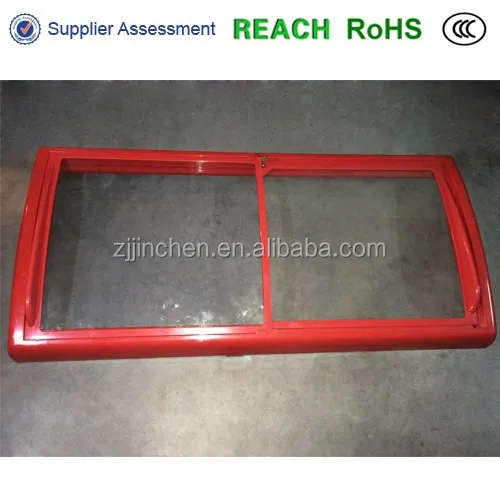 horizontal freezer glass door