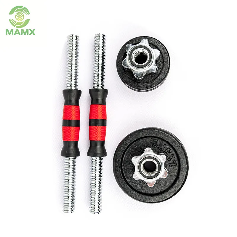 Strength Training Cast Iron Gray Black Paint Home Gym Adjustable Kilogram Dumbbell Barbell Set Gym Dumbbell
