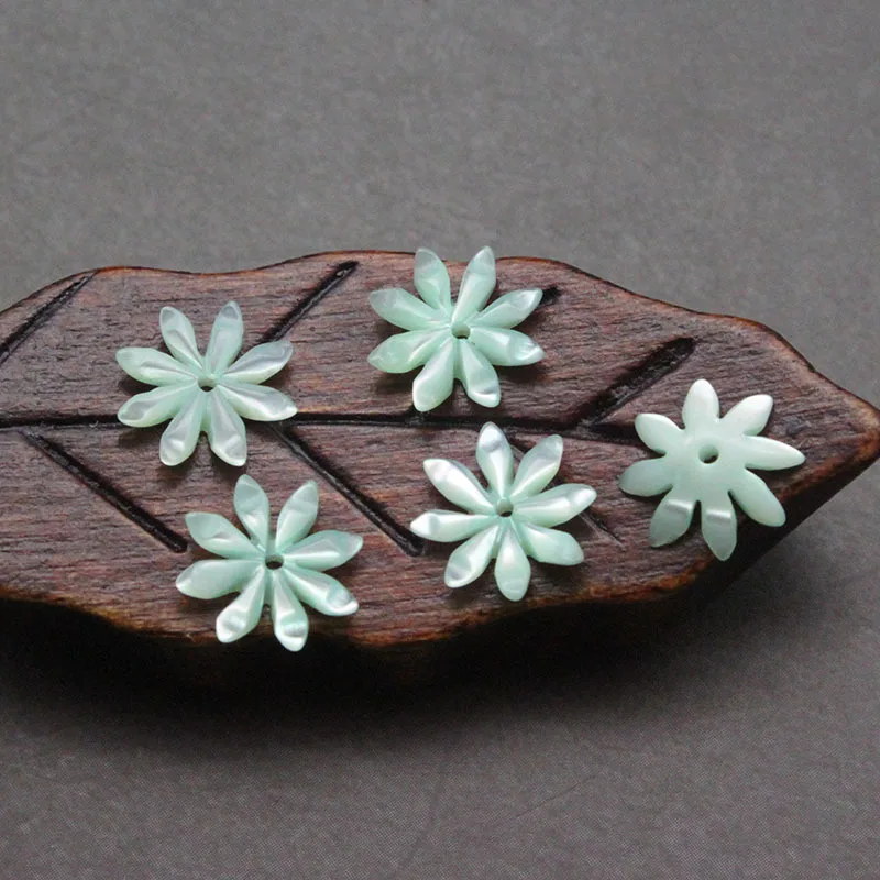 Бусины с полуотверстиями для изготовления ювелирных изделий, резные бусины из натурального розового жемчуга в форме ракушки, цветка, 10/12 мм