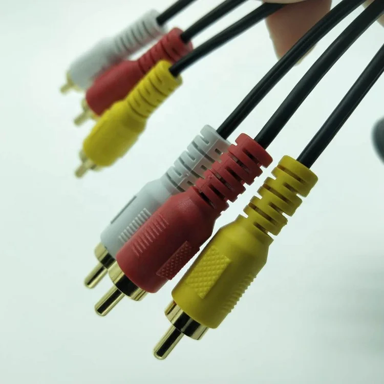 
Custom CD DVD Receiver Stereo cord AV cable male 3 RCA extension audio video cable 