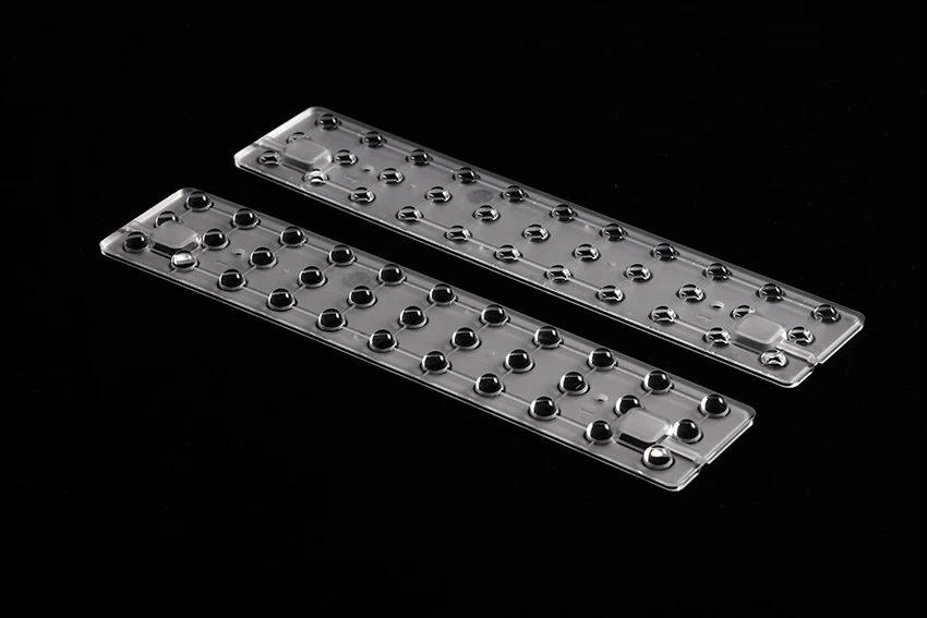 290x58.8 3x11 Linear Light Lens  45 Degree Symmetry 90 Degree Led Lens