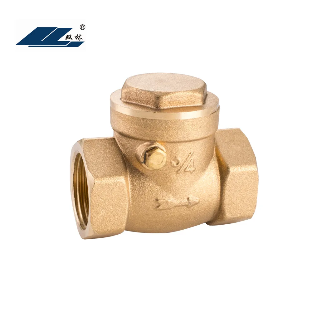 
1/2-4 inch NPT and BSP thread soft seal brass swing check valve 