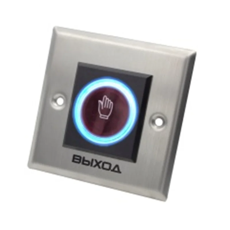 Оптовая продажа 304 нержавеющая сталь без сенсорного контроля доступа двери Бесконтактный Выход Кнопка с русским языком