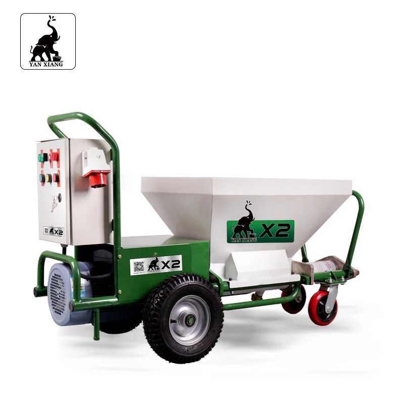 Wall Mortar Spraying Rendering Machine Construction without Mixer Pump 25-35l/min 153*60*85cm 4kw,380v Provided Yanxiang CN;JIA