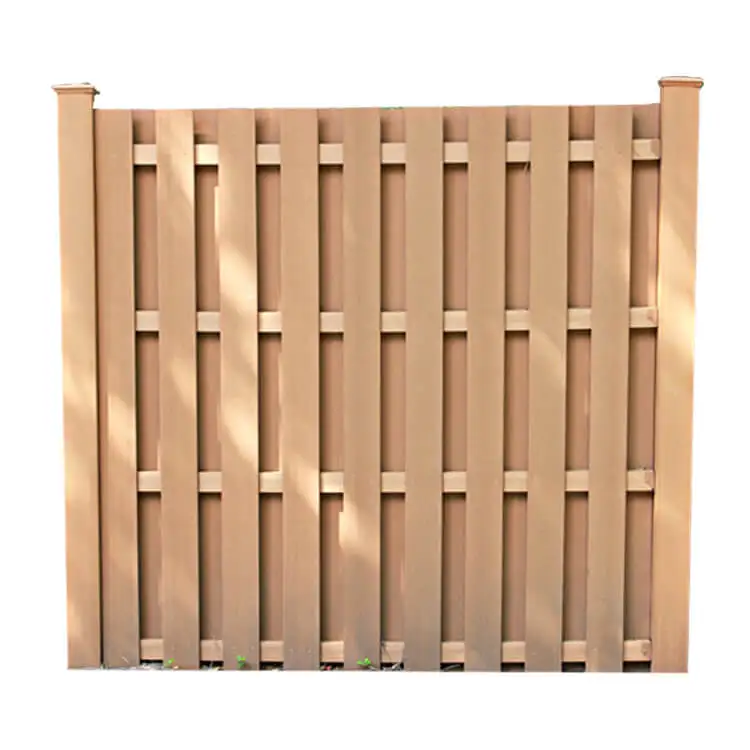 Easily Assembled Wood Plastic Composite Fence Decking Panel Material for Garden Privacy Outdoor WPC Fence